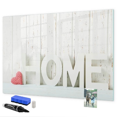 Pizarra borrable de cristal con imanes Decoración de pared con recuerdos personales
