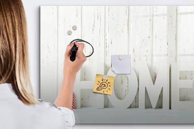 Pizarra borrable de cristal con imanes Decoración de pared con recuerdos personales