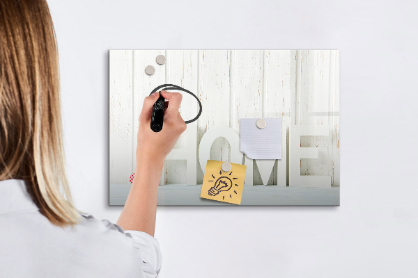 Pizarra borrable de cristal con imanes Decoración de pared con recuerdos personales