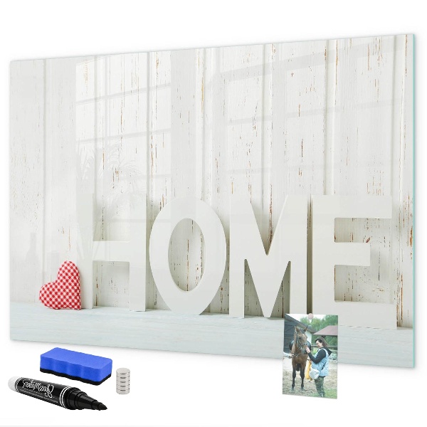 Pizarra borrable de cristal con imanes Decoración de pared con recuerdos personales