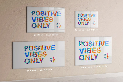 Pizarra magnética de pared con rotulador Vibraciones positivas con un estilo colorido