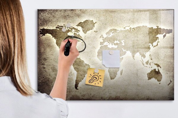 Pizarra magnética de pared con rotulador Mapa de recuerdos con fotos personales