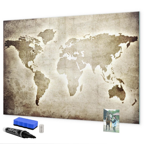 Pizarra magnética de pared con rotulador Mapa de recuerdos con fotos personales