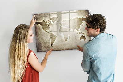 Pizarra magnética de pared con rotulador Mapa de recuerdos con fotos personales