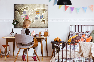 Pizarra magnética de pared con rotulador Mapa de recuerdos con fotos personales