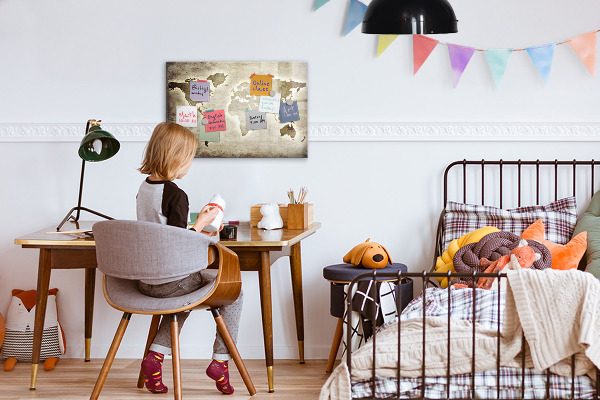 Pizarra magnética de pared con rotulador Mapa de recuerdos con fotos personales