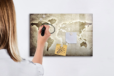 Pizarra magnética de pared con rotulador Mapa de recuerdos con fotos personales