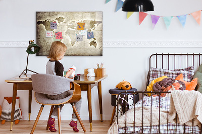 Pizarra magnética de pared con rotulador Mapa de recuerdos con fotos personales