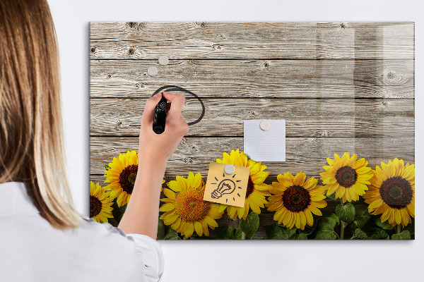Pizarra magnética de pared con rotulador Tablero creativo con forma de girasol