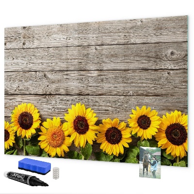 Pizarra magnética de pared con rotulador Tablero creativo con forma de girasol
