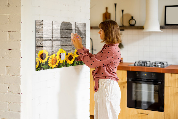 Pizarra magnética de pared con rotulador Tablero creativo con forma de girasol