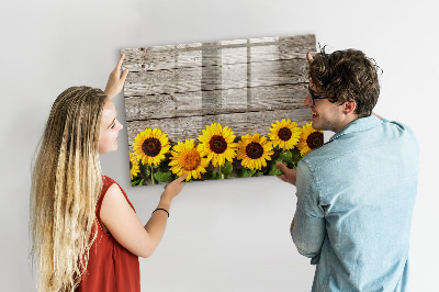 Pizarra magnética de pared con rotulador Tablero creativo con forma de girasol