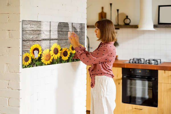 Pizarra magnética de pared con rotulador Tablero creativo con forma de girasol