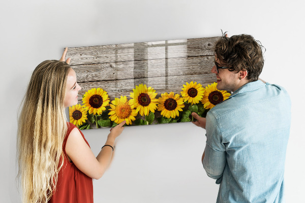 Pizarra magnética de pared con rotulador Tablero creativo con forma de girasol