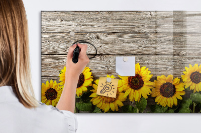 Pizarra magnética de pared con rotulador Tablero creativo con forma de girasol