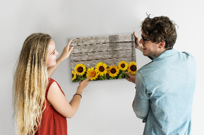 Pizarra magnética de pared con rotulador Tablero creativo con forma de girasol