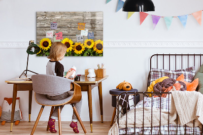 Pizarra magnética de pared con rotulador Tablero creativo con forma de girasol