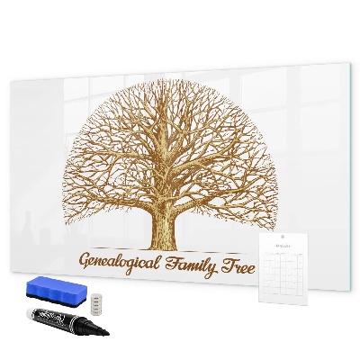 Pizarra borrable de cristal con imanes Árbol genealógico con espacio para fotos