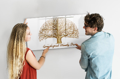 Pizarra borrable de cristal con imanes Árbol genealógico con espacio para fotos