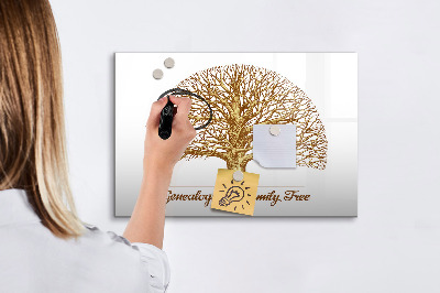 Pizarra borrable de cristal con imanes Árbol genealógico con espacio para fotos