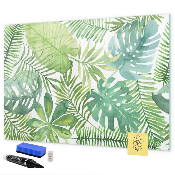 Pizarra magnética de pared con rotulador Tablero verde para fotos y notas.