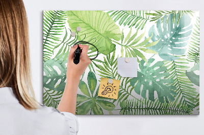 Pizarra magnética de pared con rotulador Tablero verde para fotos y notas.