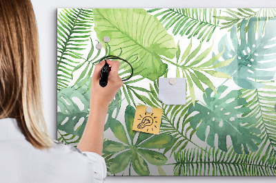 Pizarra magnética de pared con rotulador Tablero verde para fotos y notas.