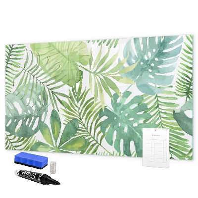 Pizarra magnética de pared con rotulador Tablero verde para fotos y notas.