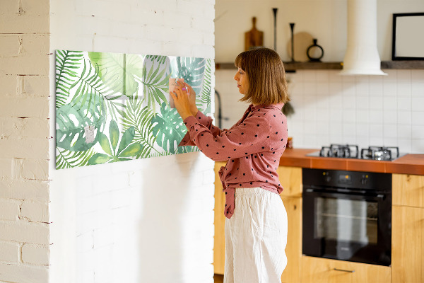Pizarra magnética de pared con rotulador Tablero verde para fotos y notas.