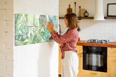 Pizarra magnética de pared con rotulador Tablero verde para fotos y notas.