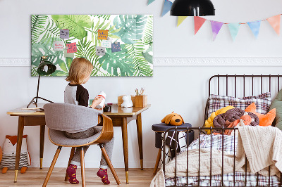 Pizarra magnética de pared con rotulador Tablero verde para fotos y notas.