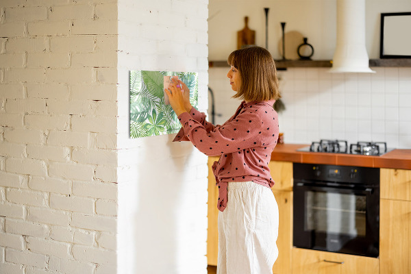 Pizarra magnética de pared con rotulador Tablero verde para fotos y notas.