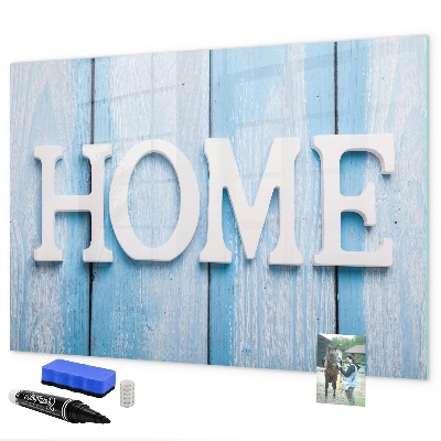 Pizarra borrable de cristal con imanes Decoración de pared con temática del hogar
