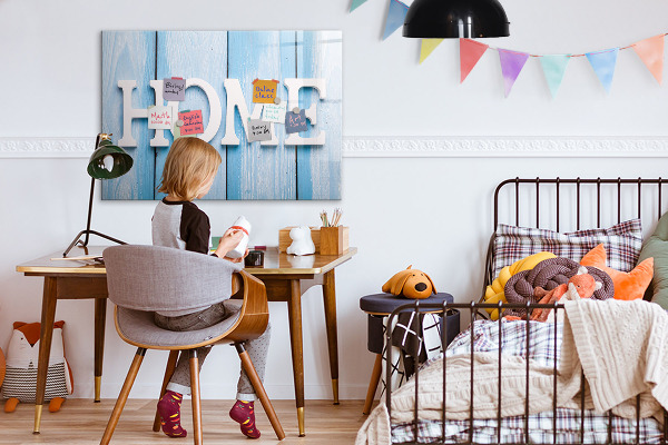 Pizarra borrable de cristal con imanes Decoración de pared con temática del hogar