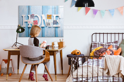 Pizarra borrable de cristal con imanes Decoración de pared con temática del hogar