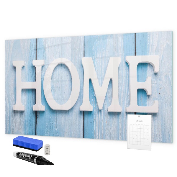 Pizarra borrable de cristal con imanes Decoración de pared con temática del hogar