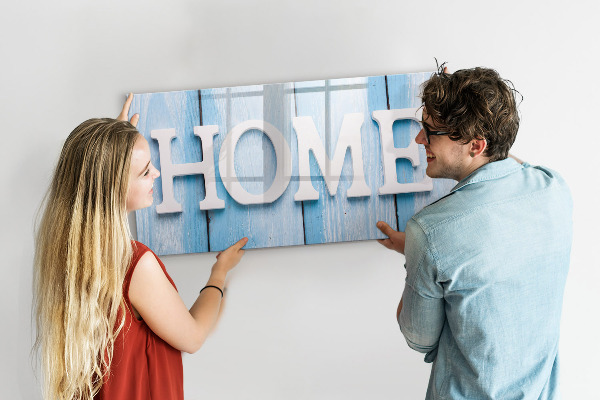 Pizarra borrable de cristal con imanes Decoración de pared con temática del hogar