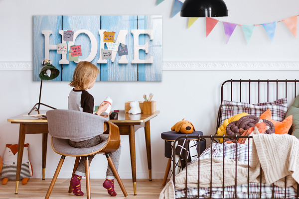 Pizarra borrable de cristal con imanes Decoración de pared con temática del hogar