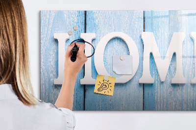 Pizarra borrable de cristal con imanes Decoración de pared con temática del hogar