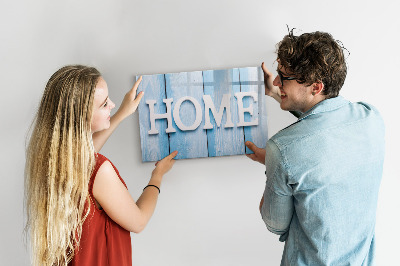 Pizarra borrable de cristal con imanes Decoración de pared con temática del hogar