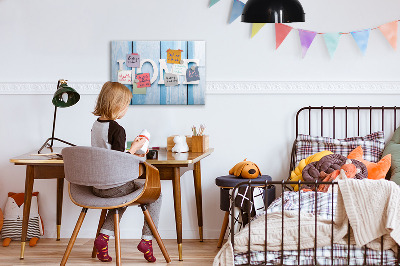 Pizarra borrable de cristal con imanes Decoración de pared con temática del hogar