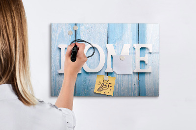 Pizarra borrable de cristal con imanes Decoración de pared con temática del hogar