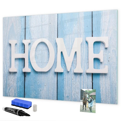Pizarra borrable de cristal con imanes Decoración de pared con temática del hogar