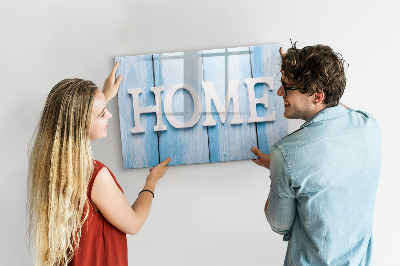 Pizarra borrable de cristal con imanes Decoración de pared con temática del hogar