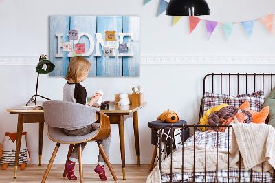 Pizarra borrable de cristal con imanes Decoración de pared con temática del hogar