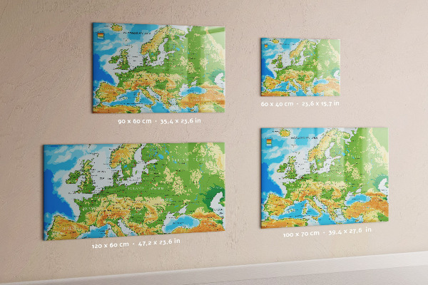 Pizarra magnética de pared con rotulador Un mapa de Europa para recuerdos personales