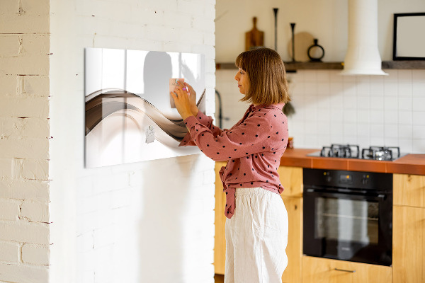 Pizarra magnética de pared con rotulador Tablero de exhibición de fotos moderno