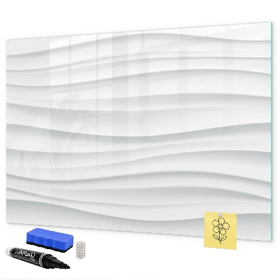 Pizarra magnética de pared con rotulador Un elegante tablero para notas y fotos.