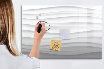Pizarra magnética de pared con rotulador Un elegante tablero para notas y fotos.