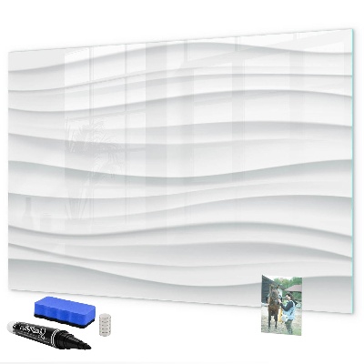 Pizarra magnética de pared con rotulador Un elegante tablero para notas y fotos.